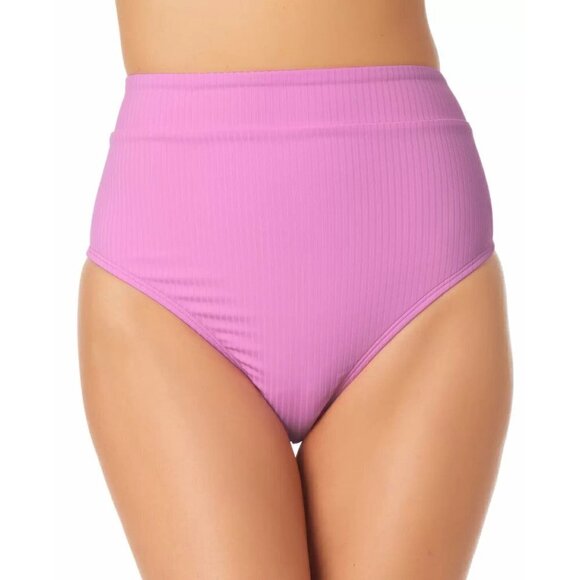 California Waves Juniors Size Large Ribbed High-Waist Bikini Swim Bottoms 1648 - Picture 1 of 6